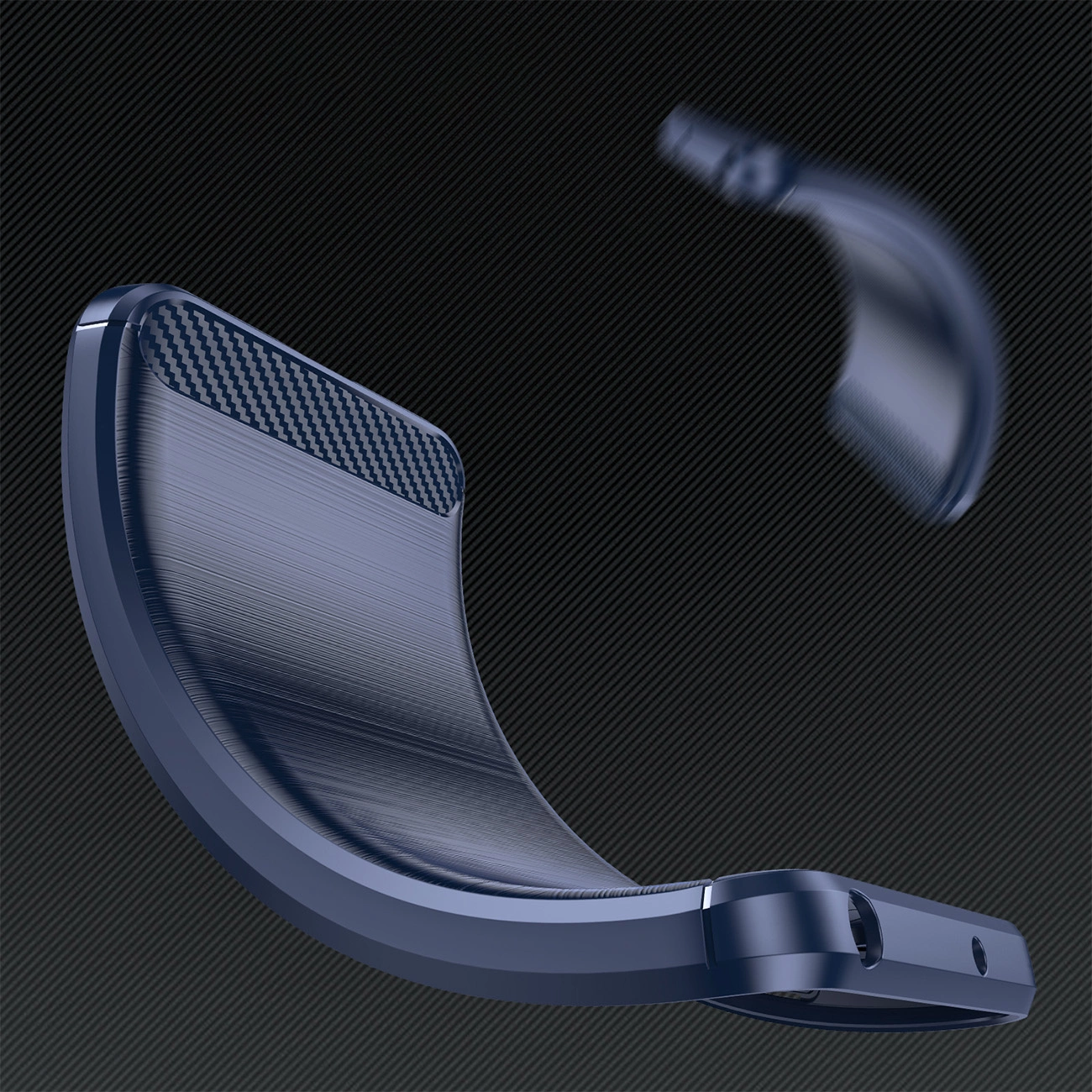 Carbon Case Xiaomi Poco F4 5G lankstus silikono karbono nugarėlė juoda - Image 4
