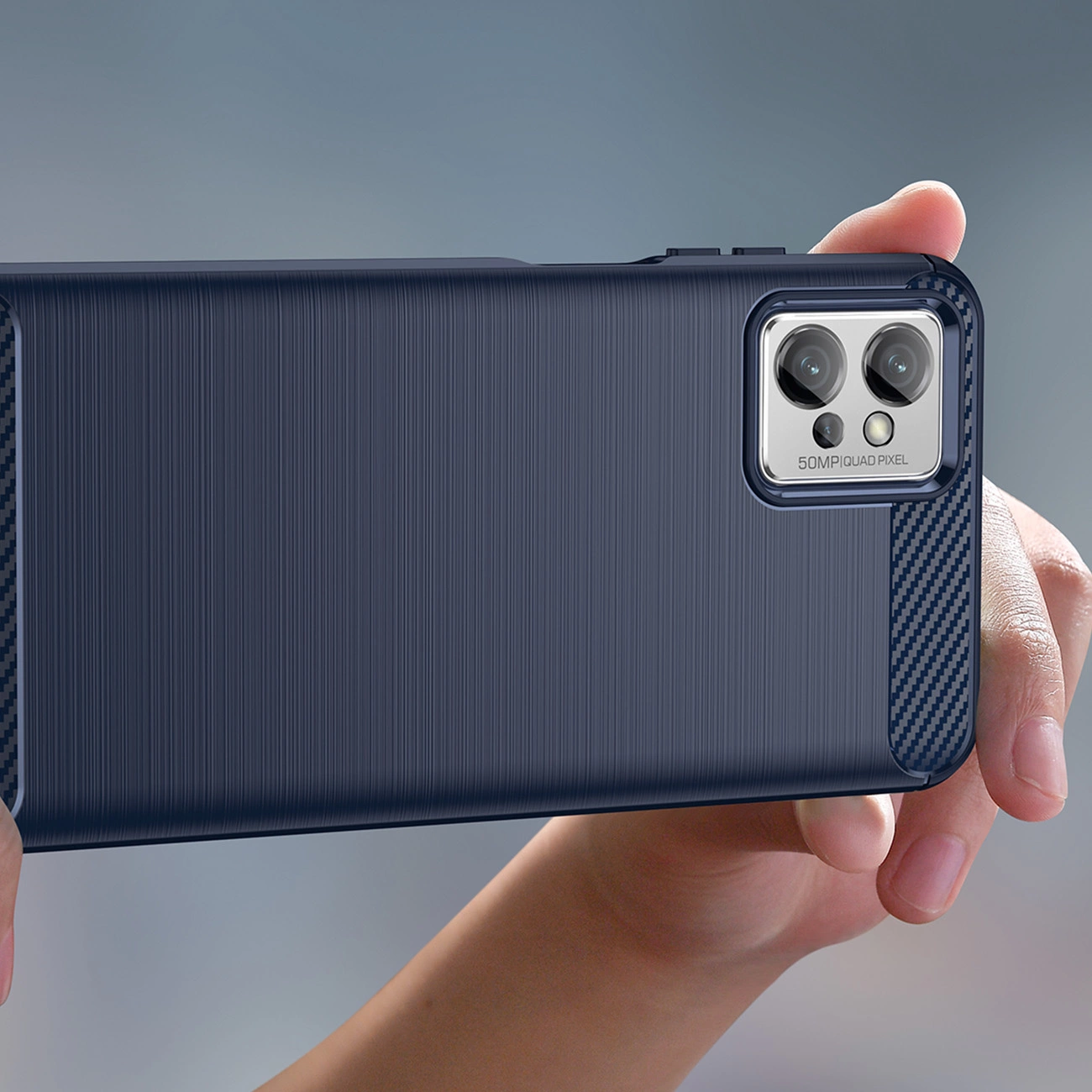 Carbon Case Xiaomi Poco F4 5G lankstus silikono karbono nugarėlė juoda - Image 5