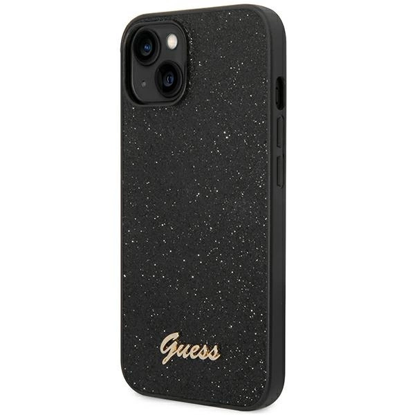 7" czarny/black hard case Glitter Script