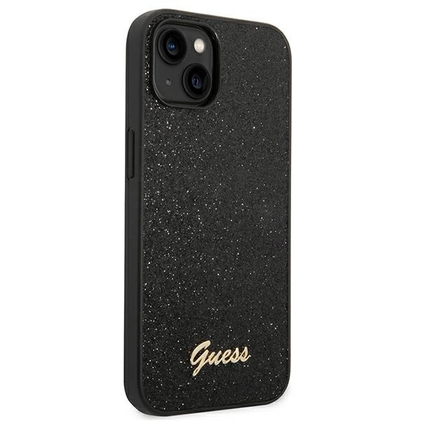 Guess GUHCP14MHGGSHK iPhone 14 Plus 6,7" juodas kietas dėklas Glitter Script - Image 4