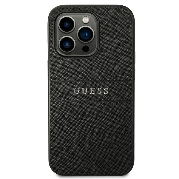Guess GUHCP14LPSASBBK iPhone 14 Pro 6,1" juodas Saffiano dirželis - Image 3