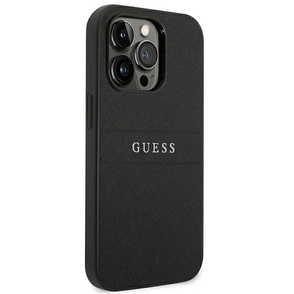 Guess GUHCP14LPSASBBK iPhone 14 Pro 6,1" juodas Saffiano dirželis - Image 4