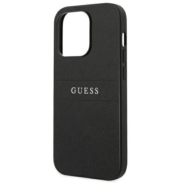 Guess GUHCP14LPSASBBK iPhone 14 Pro 6,1" juodas Saffiano dirželis - Image 6
