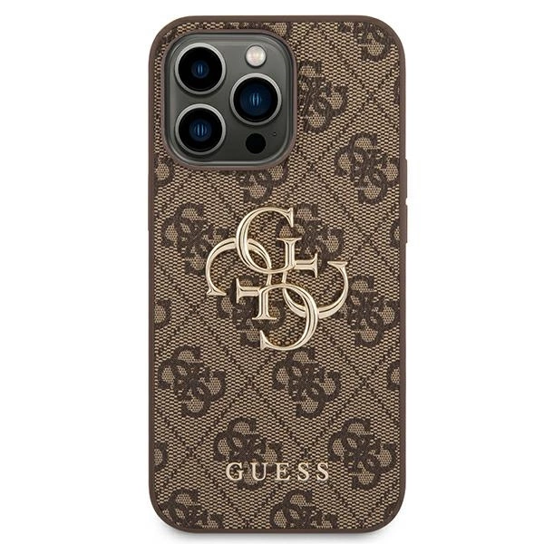 Guess GUHCP14X4GMGBR iPhone 14 Pro Max 6,7" rudas kietas dėklas 4G Didelis metalinis logotipas - Image 3