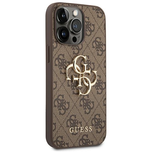 Guess GUHCP14X4GMGBR iPhone 14 Pro Max 6,7" rudas kietas dėklas 4G Didelis metalinis logotipas - Image 4