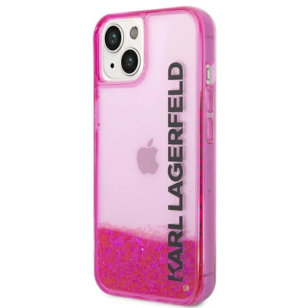 7" różowy/pink hardcase Liquid Glitter Elong