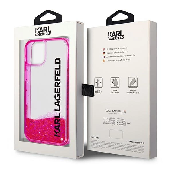 Karl Lagerfeld KLHCP14MLCKVF iPhone 14 Plus 6,7" rožinis kietas dėklas Skystas blizgesys Elong - Image 8