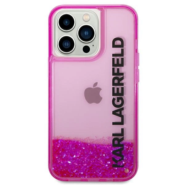 Karl Lagerfeld KLHCP14LLCKVF iPhone 14 Pro 6,1" rožinis kietas dėklas Skystas blizgesys Elong - Image 3