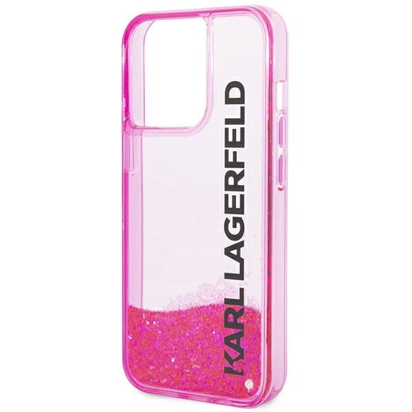Karl Lagerfeld KLHCP14LLCKVF iPhone 14 Pro 6,1" rožinis kietas dėklas Skystas blizgesys Elong - Image 6