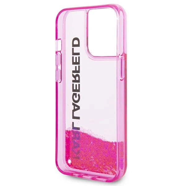 Karl Lagerfeld KLHCP14LLCKVF iPhone 14 Pro 6,1" rožinis kietas dėklas Skystas blizgesys Elong - Image 7
