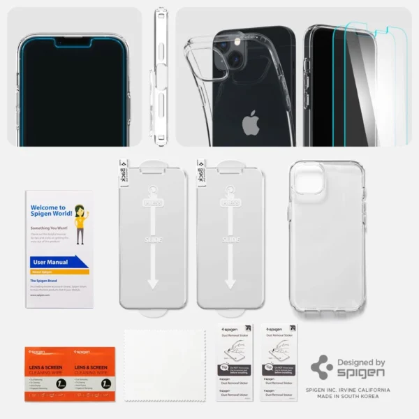 Spigen Crystal dėklas su grūdintu stiklu iPhone 14 Plus – skaidrus - Image 6