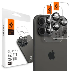 Spigen Glas.tR EZ Fit Optik Camera Protector for iPhone 14 Pro / Pro Max / 15 Pro / Pro Max / 16 Pro / Pro Max - Black 2 pcs.