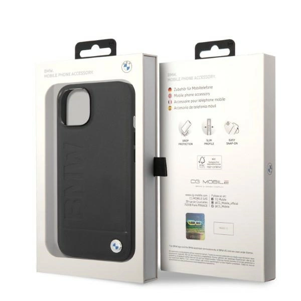 BMW BMHMP14SSLLBK dėklas iPhone 14 6,1" juodas kietas dėklas Signature logotipas Magsafe - Image 8