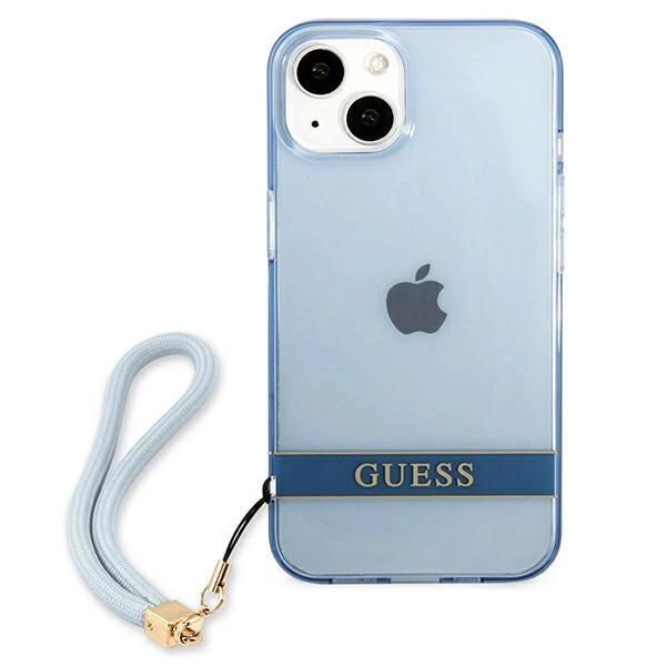 Guess GUHCP13MHTSGSB iPhone 13 6,1" mėlynas kietas dėklas Translucent Stap - Image 3