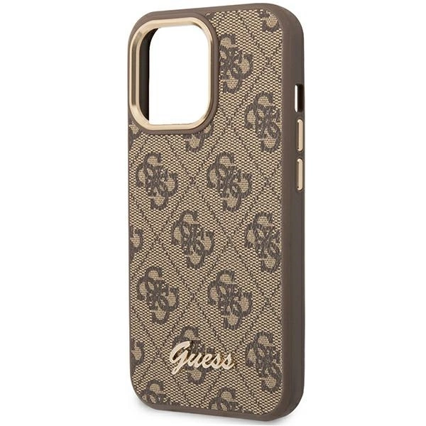 Guess GUHCP14LHG4SHW iPhone 14 Pro 6,1" rudas kietas dėklas 4G Vintage Gold Logo - Image 6