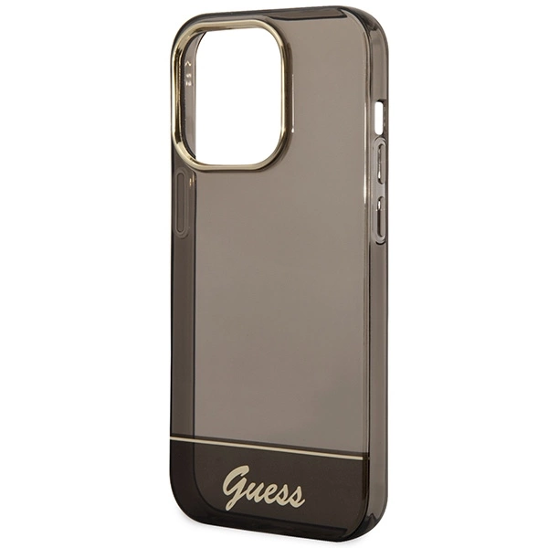 Guess GUHCP14LHGCOK iPhone 14 Pro 6,1" juodas kietas dėklas Translucent - Image 6