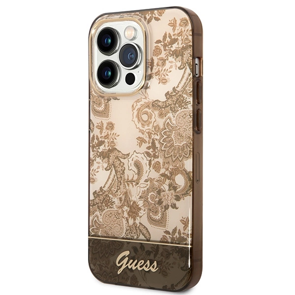 Guess GUHCP14LHGPLHC iPhone 14 Pro 6,1" okerio kietas dėklas Porcelain Collection - Image 2