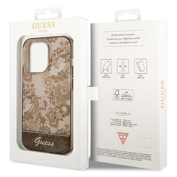 Guess GUHCP14LHGPLHC iPhone 14 Pro 6,1" okerio kietas dėklas Porcelain Collection - Image 8