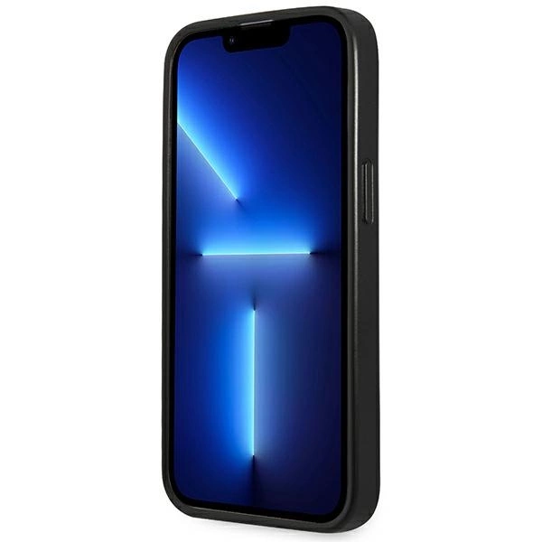 Guess GUHCP14LPSATLK iPhone 14 Pro 6,1" juodas kietas dėklas Saffiano Triangle Logo - Image 5