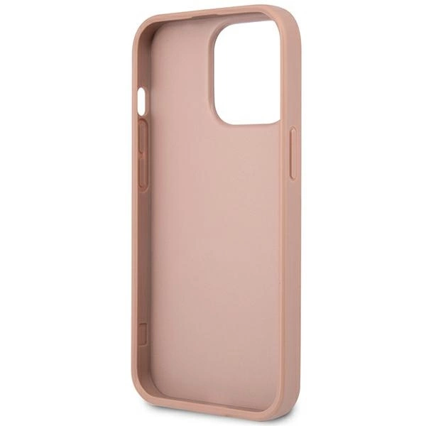 Guess GUHCP14LPSATLP iPhone 14 Pro 6,1" rožinis kietas dėklas Saffiano Triangle Logo - Image 7