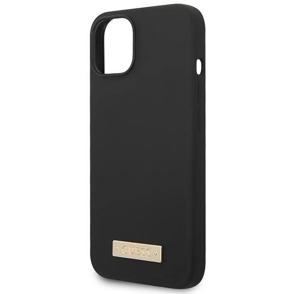 Guess GUHMP14MSBPLK iPhone 14 Plus 6,7" juodas kietas dėklas Silicone Logo Plate MagSafe - Image 6