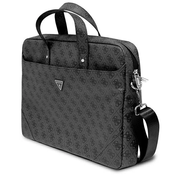 Guess Saffiano 4G Triangle Logo krepšys 16'' nešiojamam kompiuteriui – juodas - Image 2