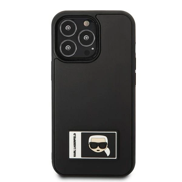 Karl Lagerfeld KLHCP13X3DKPK iPhone 13 Pro Max 6,7" juodas kietas dėklas Ikonik Patch - Image 3