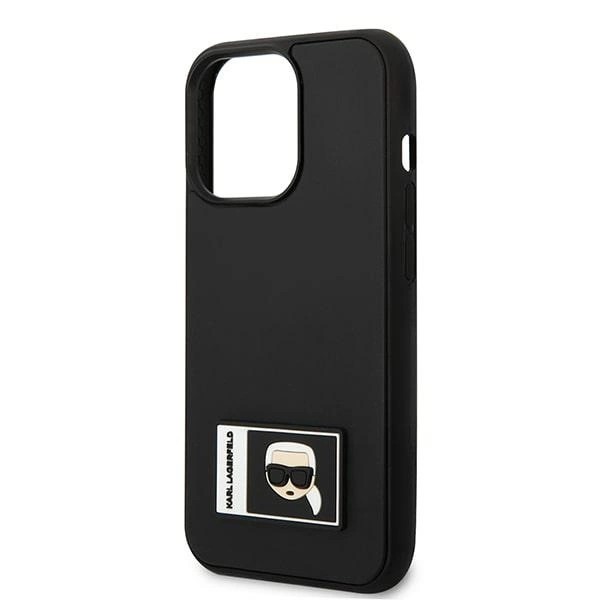 Karl Lagerfeld KLHCP13X3DKPK iPhone 13 Pro Max 6,7" juodas kietas dėklas Ikonik Patch - Image 6