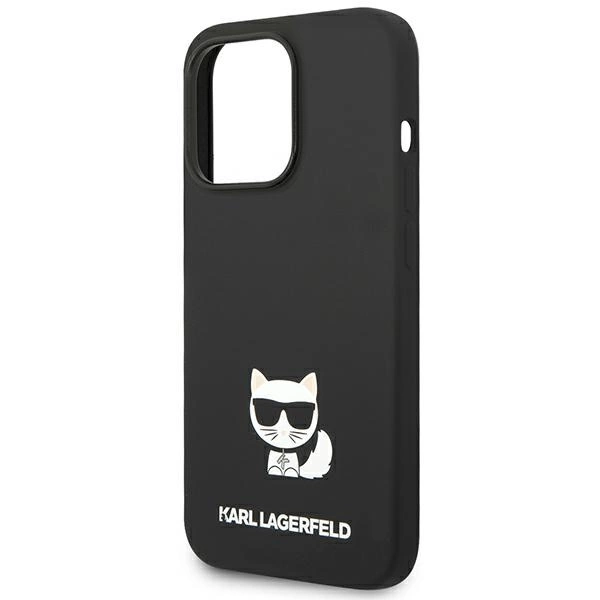 Karl Lagerfeld KLHCP14LSLCTBK iPhone 14 Pro 6,1" juodas kietas dėklas Silicone Choupette Body - Image 6