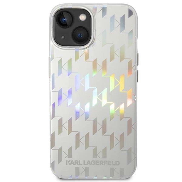 Karl Lagerfeld KLHCP14MLGMMSV3 iPhone 14 Plus 6,7" sidabrinis kietas dėklas Monogram Iridescent - Image 3