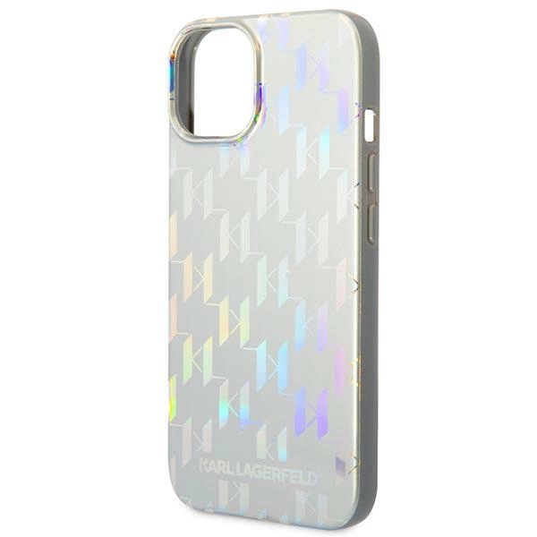 Karl Lagerfeld KLHCP14MLGMMSV3 iPhone 14 Plus 6,7" sidabrinis kietas dėklas Monogram Iridescent - Image 6
