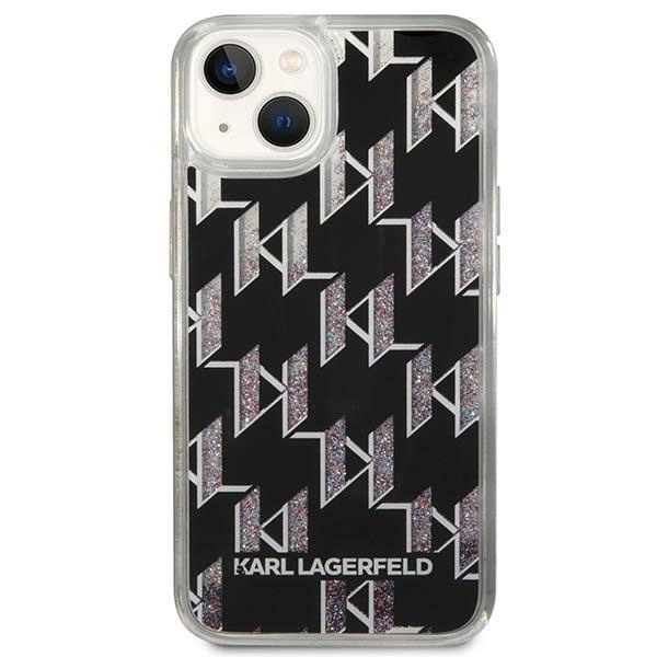 Karl Lagerfeld KLHCP14MLMNMK iPhone 14 Plus 6,7" juodas kietas dėklas Liquid Glitter Monogram - Image 3