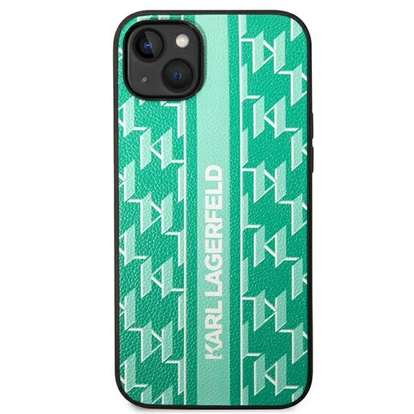 Karl Lagerfeld KLHCP14MPGKLSKN iPhone 14 Plus 6,7" žalias kietas dėklas Monogram Stripe - Image 3