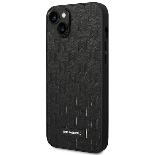 Karl Lagerfeld KLHCP14MSAKLHPK iPhone 14 Plus 6,7" juodas kietas dėklas Saffiano Mono Metal Logo - Image 2