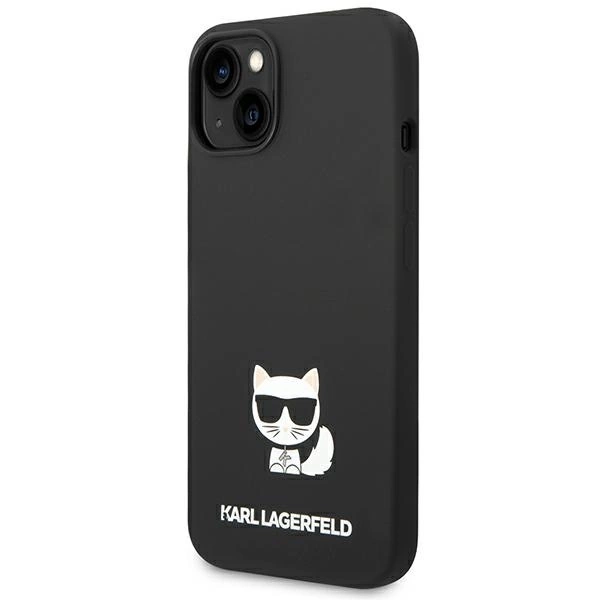 Karl Lagerfeld KLHCP14MSLCTBK iPhone 14 Plus 6,7" juodas kietas dėklas Silicone Choupette Body - Image 2