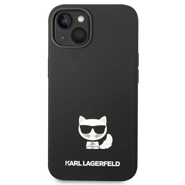 Karl Lagerfeld KLHCP14MSLCTBK iPhone 14 Plus 6,7" juodas kietas dėklas Silicone Choupette Body - Image 3