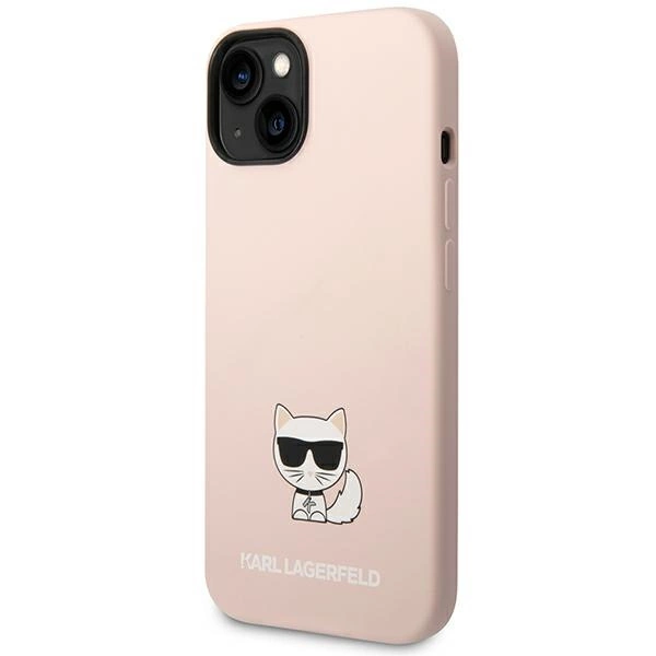 Karl Lagerfeld KLHCP14MSLCTPI iPhone 14 Plus 6,7" šviesiai rožinis kietas dėklas Silicone Choupette Body - Image 2
