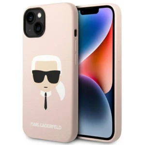 Karl Lagerfeld KLHMP14SSLKHLP iPhone 14 6.1 "hardcase light pink / light pink Silicone Karl`s Head Magsafe