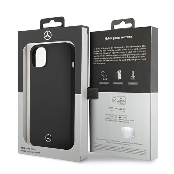 Mercedes Silicone Line dėklas iPhone 14 Plus – juodas - Image 5