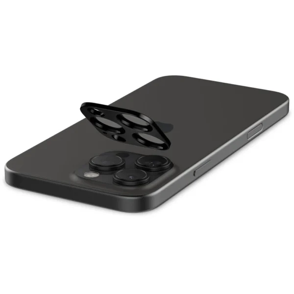 Spigen Optik.tR apsauga kameros stiklui iPhone 14 Pro / Pro Max / 15 Pro / Pro Max / 16 Pro / Pro Max – juoda, 2 vnt. - Image 5