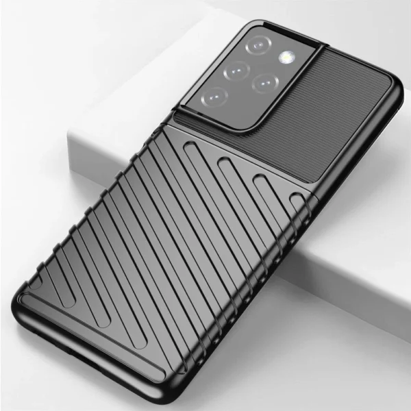Thunder Case dėklas Samsung Galaxy S23 Ultra – silikoninis apsauginis, juodas - Image 11