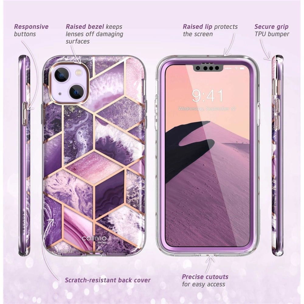 Supcase Cosmo dėklas iPhone 14 Plus – rožinis marmuras - Image 8