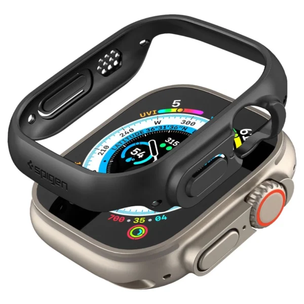 Spigen Thin Fit dėklas Apple Watch Ultra (49mm) – juodas - Image 7