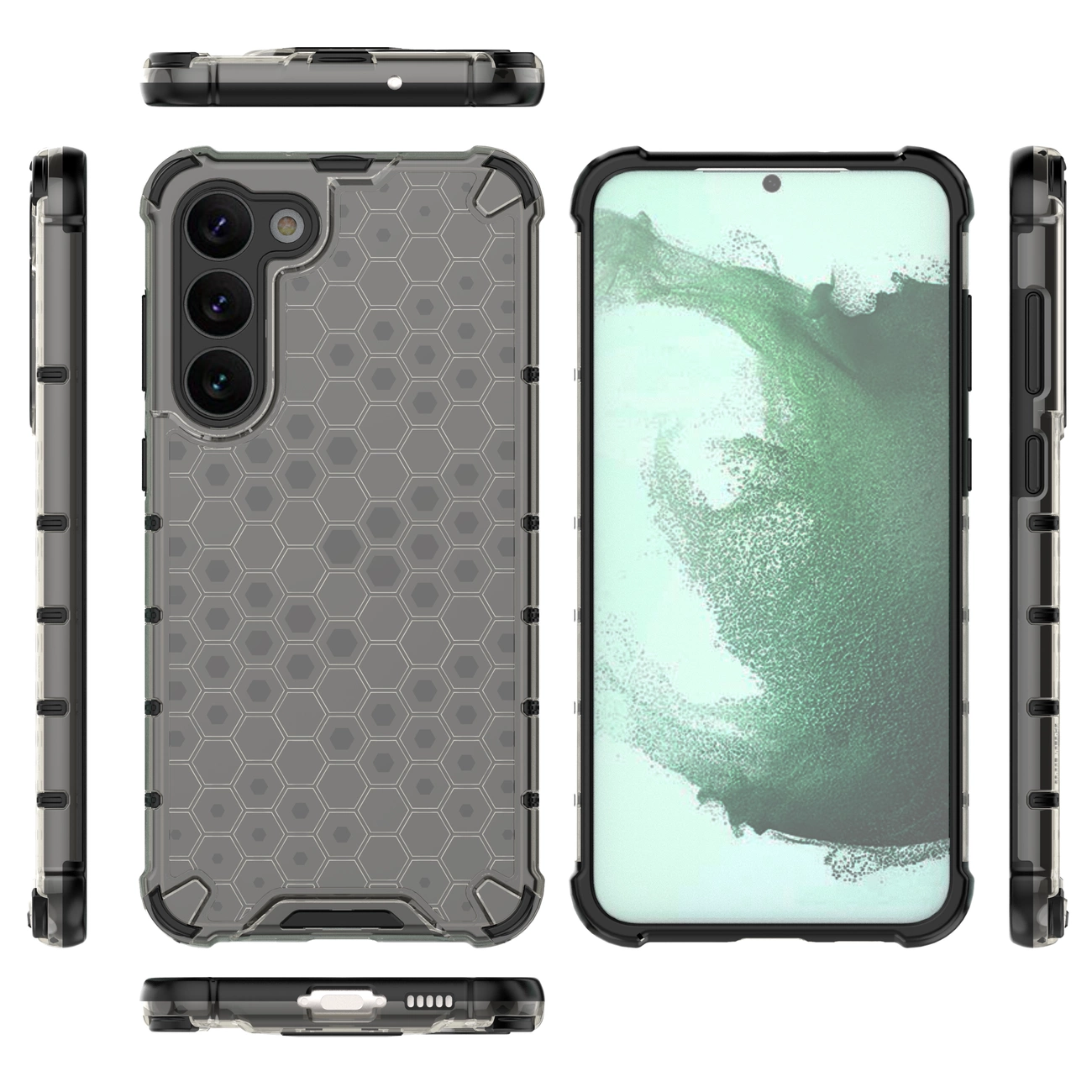 Honeycomb dėklas Samsung Galaxy S23+ – armuotas hibridinis, mėlynas - Image 17