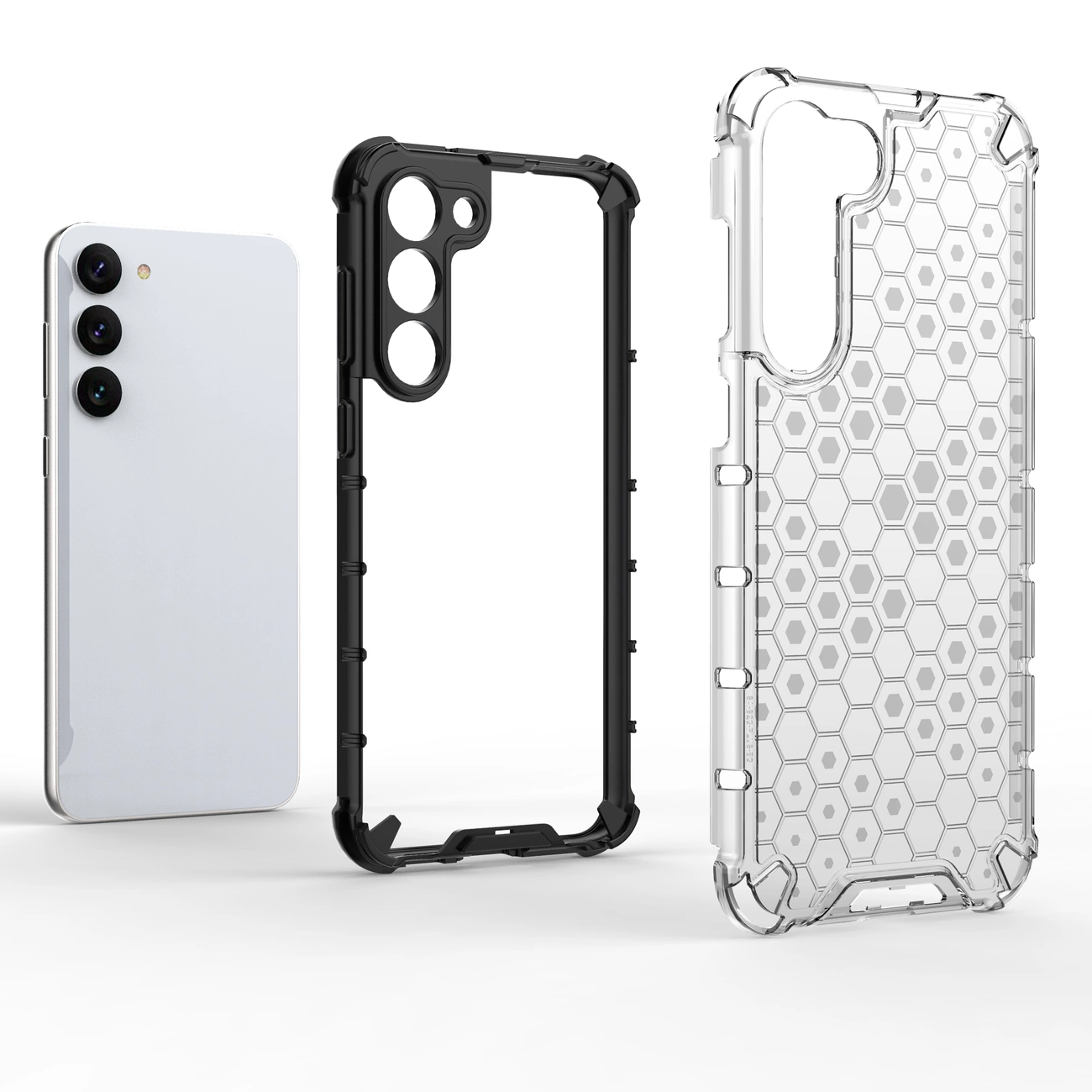 Honeycomb dėklas Samsung Galaxy S23+ – armuotas hibridinis, mėlynas - Image 2