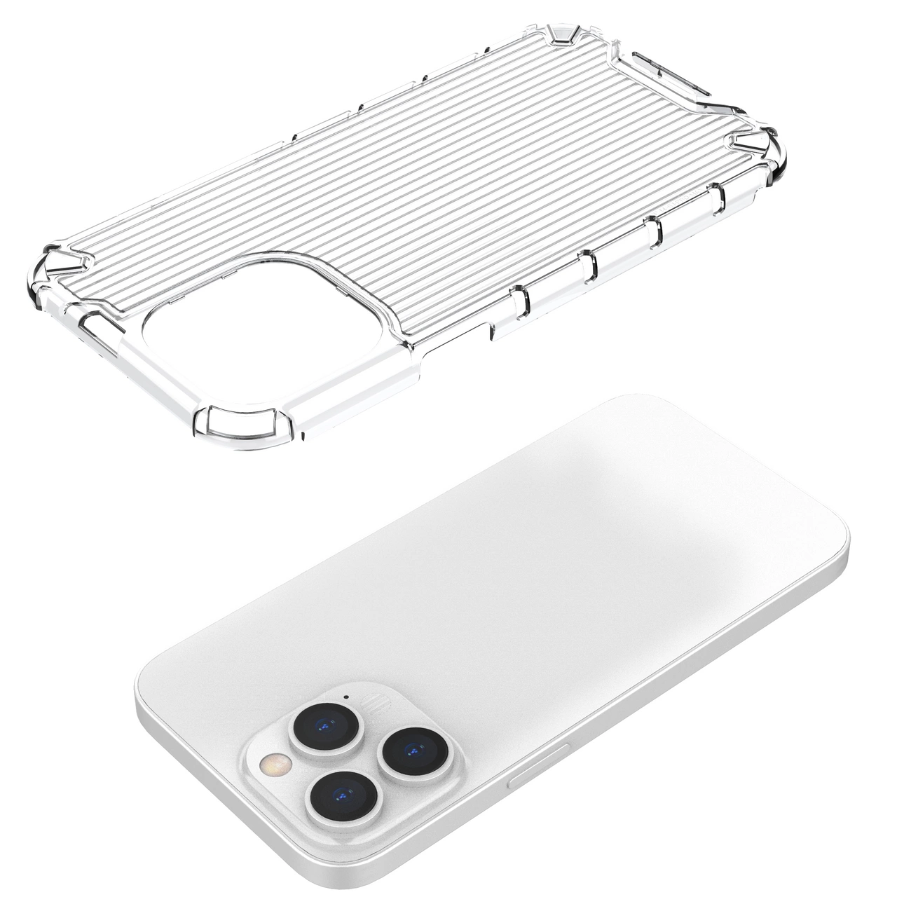 Ombre Protect dėklas iPhone 14 Pro – armuotas, rožinis ir mėlynas - Image 8