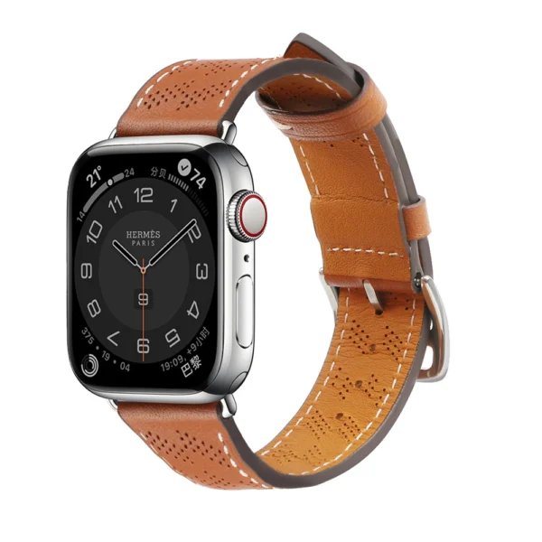 Strap Leather for Apple Watch 42 / 44 / 45 / 49 mm band bracelet - brown