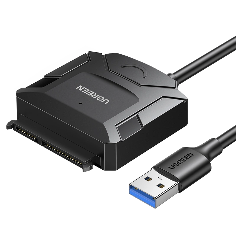 Ugreen adapter cable for 2.5'' / 3.5'' drive (USB-A 3.0 - SATA) black (CR108)