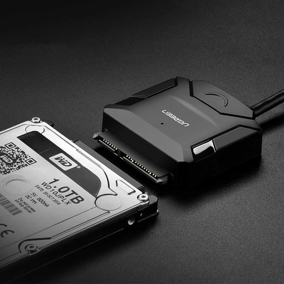 Ugreen adapterio kabelis 2,5'' / 3,5'' diskams (USB-A 3.0 - SATA) – juodas (CR108) - Image 4