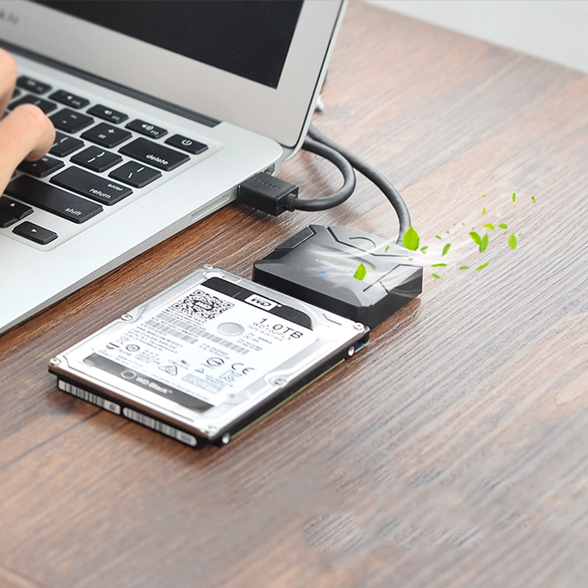 Ugreen adapterio kabelis 2,5'' / 3,5'' diskams (USB-A 3.0 - SATA) – juodas (CR108) - Image 5